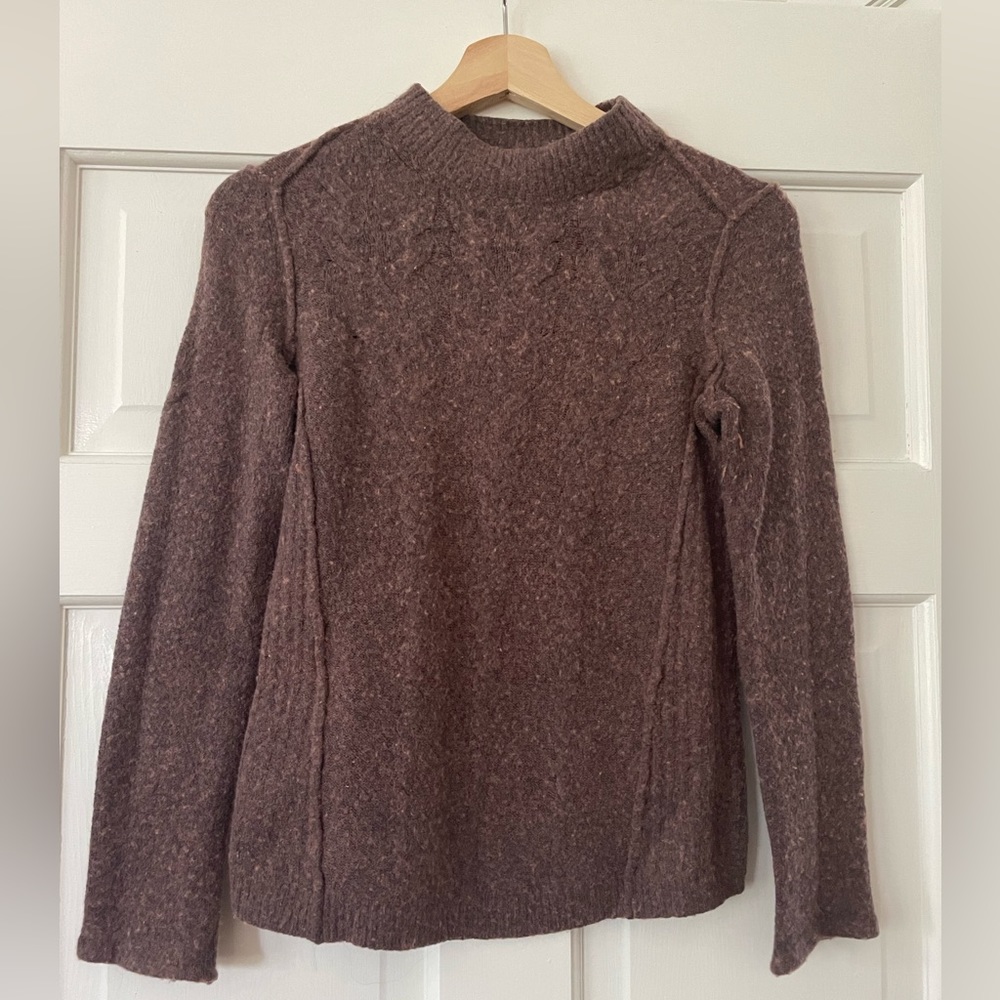 Free People Brown Turtleneck Sweater